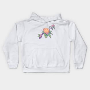 Fuzzy Peach Hamster 2 Kids Hoodie